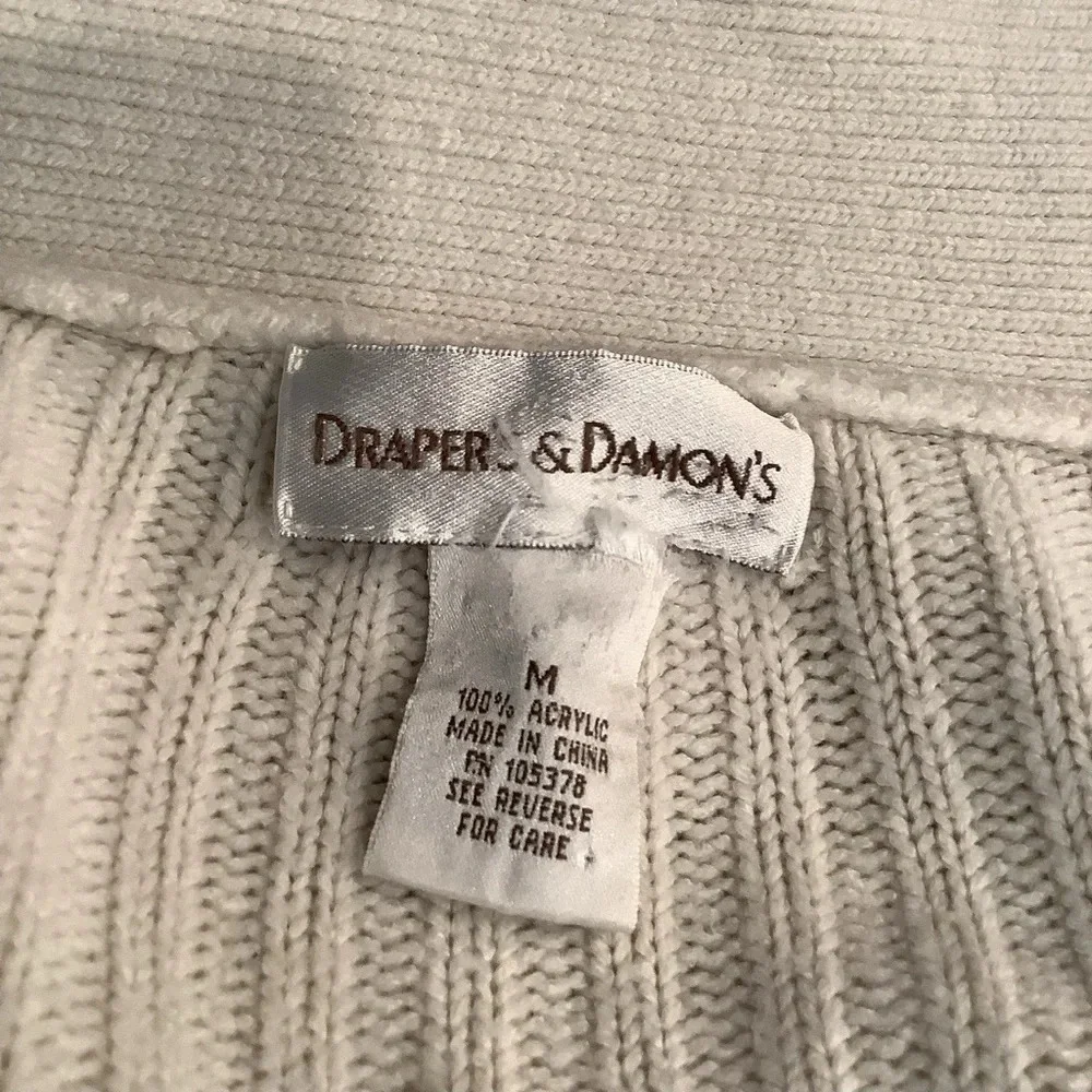 Drapers & Damon’s Long Button Cream Cardigan